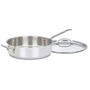 Cusinart Chef's Classic Stainless Steel Sauté Pan with Helper Handle & Lid